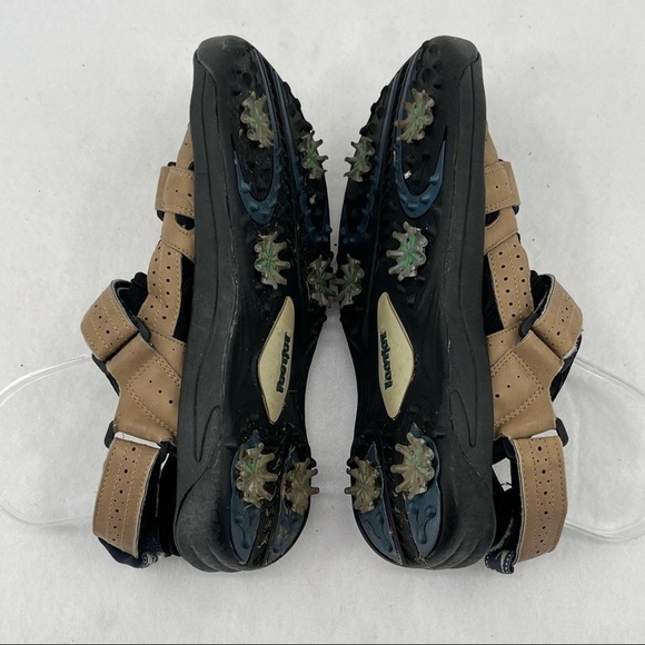 FOOTJOY Mens Golf Sandals Dark Taupe/Black with blue accents size: 9 - Picture 5 of 10